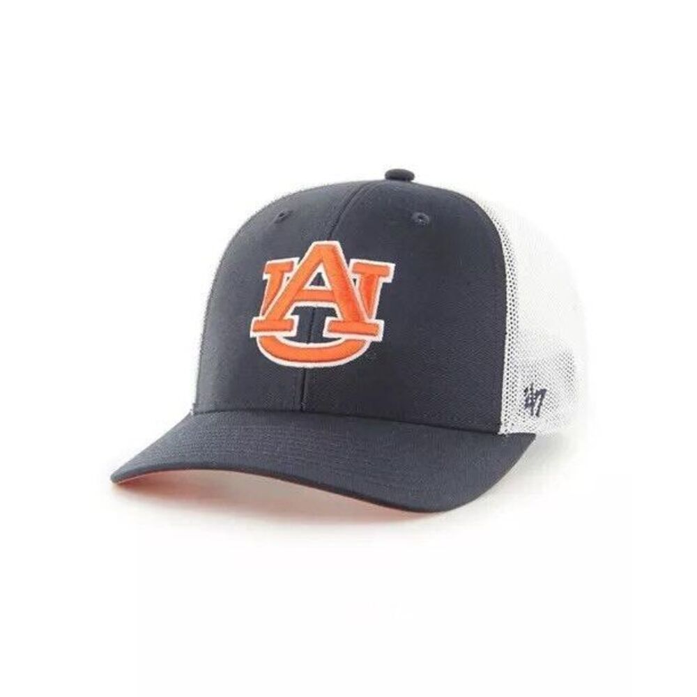 Auburn Tigers '47 Brand Vintage Blue 2 Tone MVP Adjustable Snapback Mesh Hat